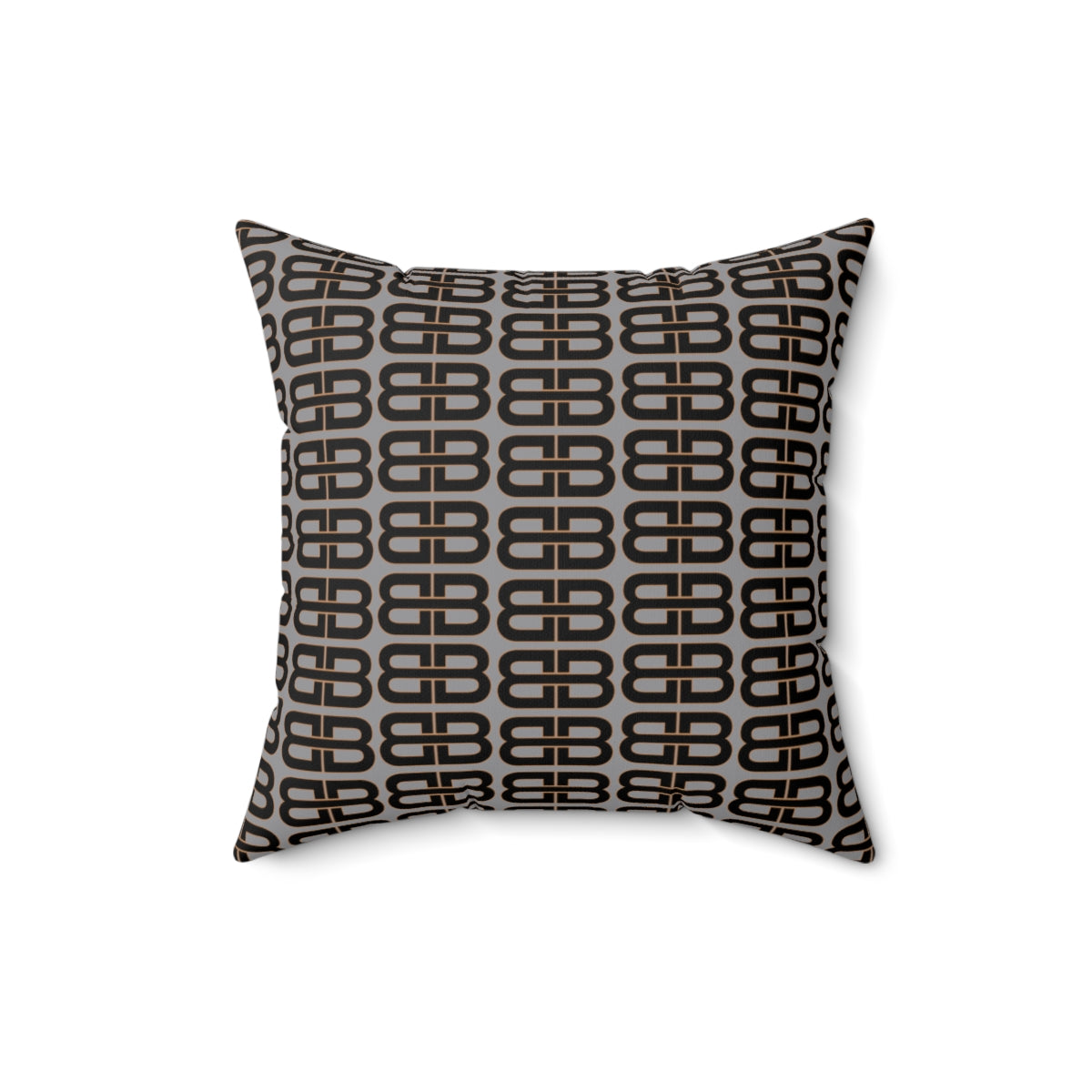 Gray Bhava Brand Pattern Square Pillow
