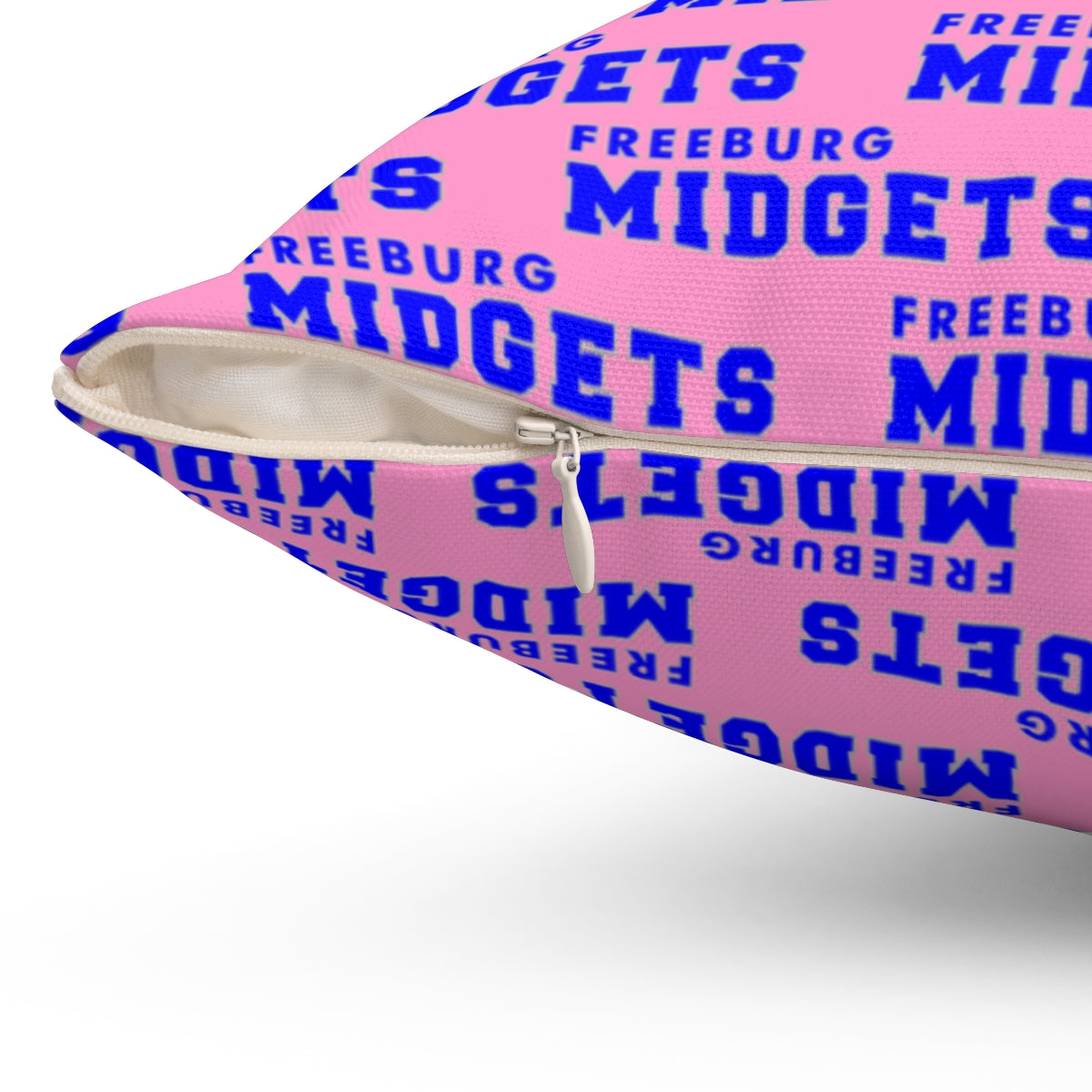 Pink Freeburg Midgets Spun Polyester Square Pillow
