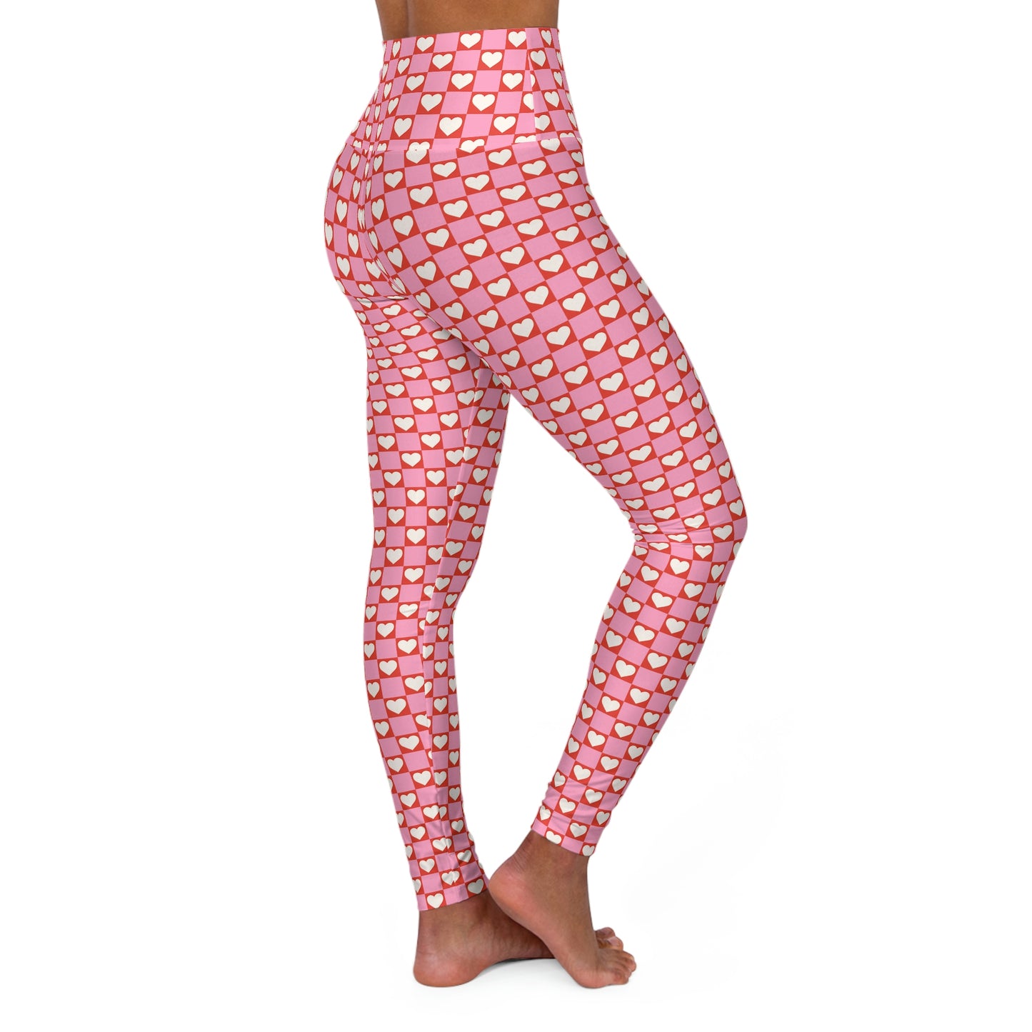 Heart Pattern High Waisted Yoga Leggings