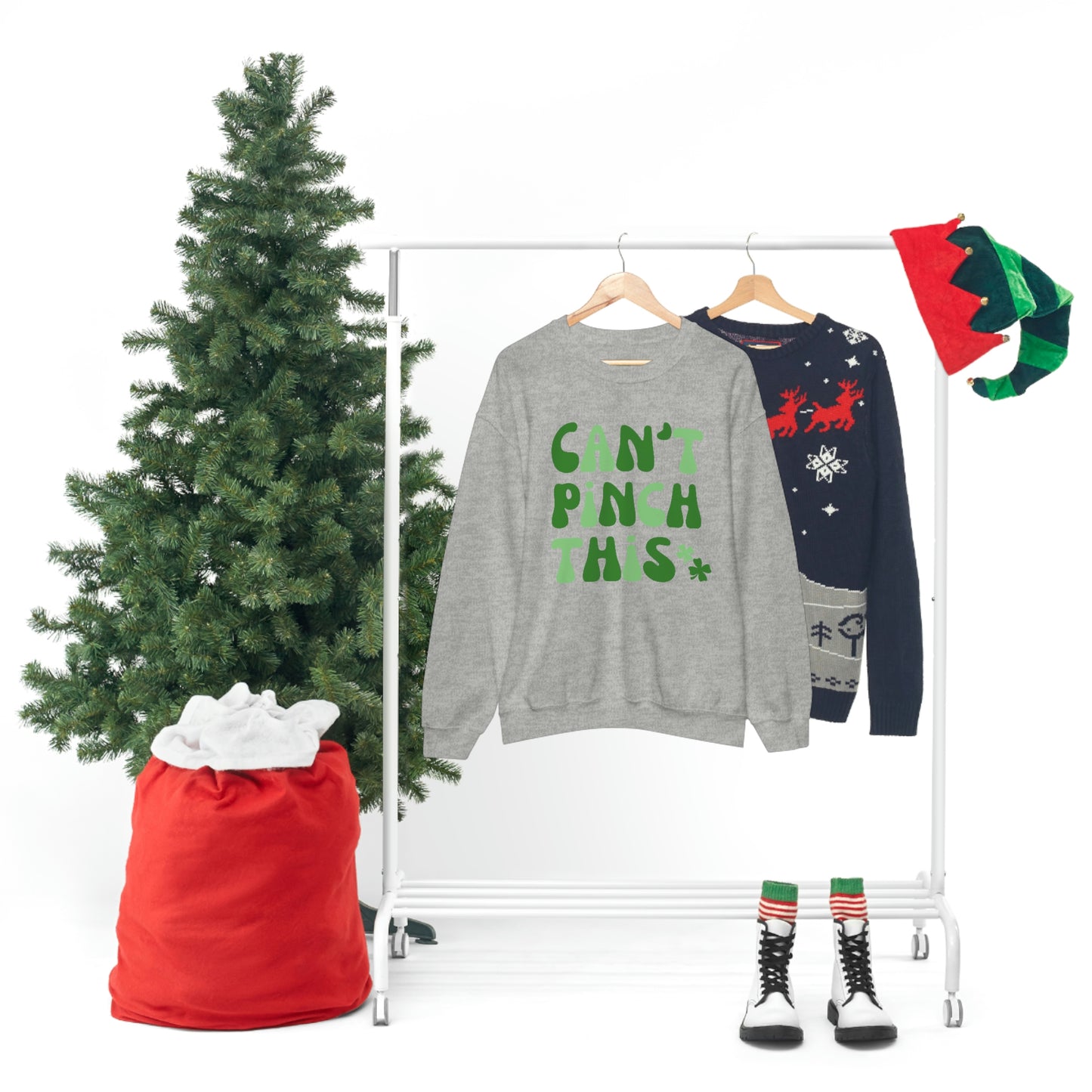 St. Patrick's Day "Can't Pinch This" Design Unisex Heavy Blend Crewneck Sweatshirt