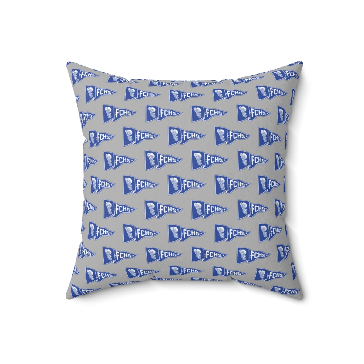 Gray Freeburg Midgets Pennant Pattern Spun Polyester Square Pillow
