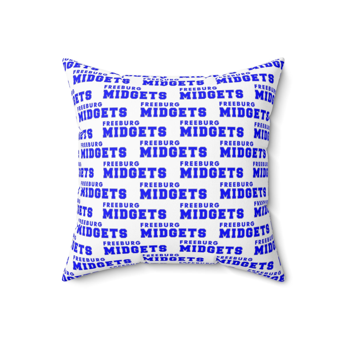 White Freeburg Midgets Spun Polyester Square Pillow