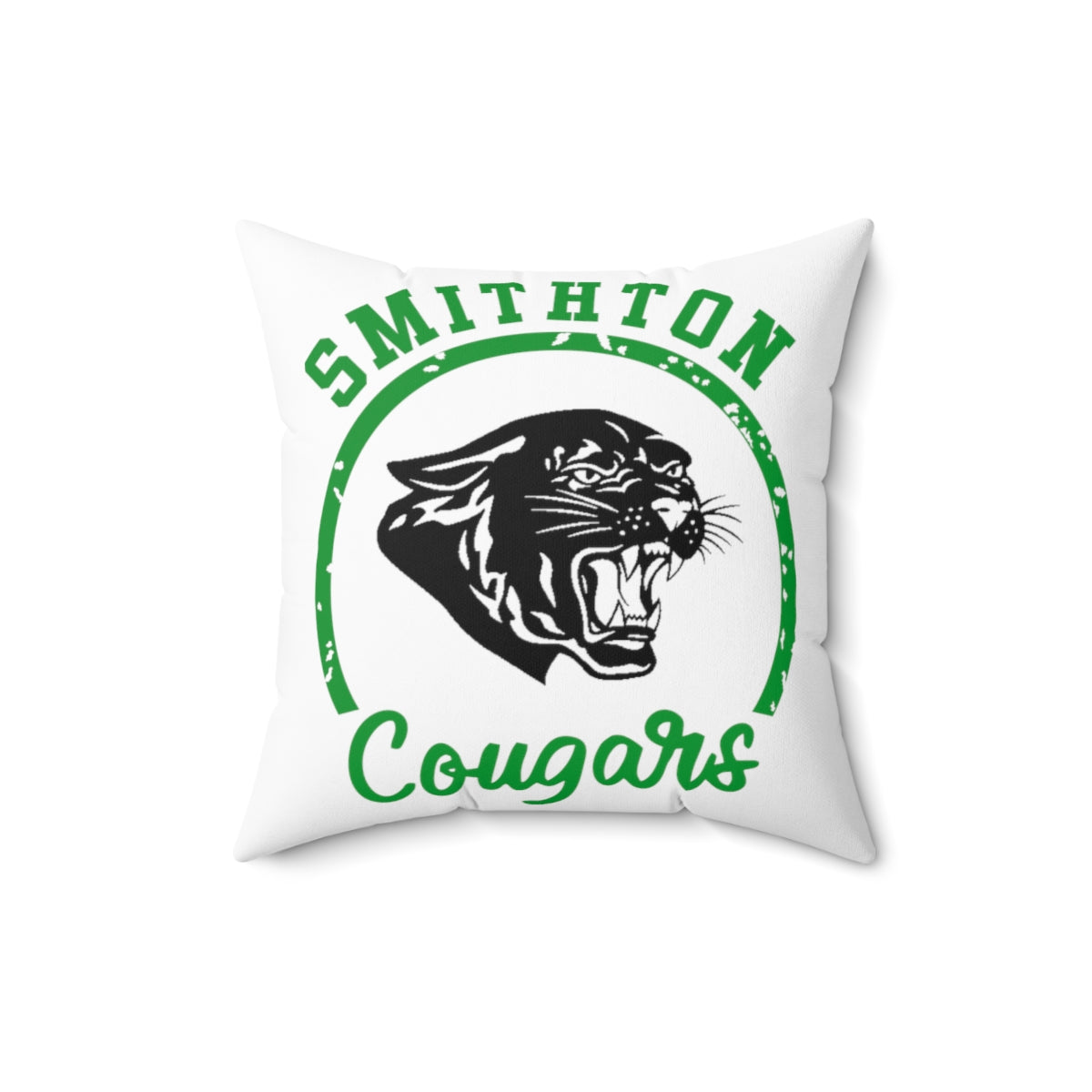 Smithton Cougars Spun Polyester Square Pillow