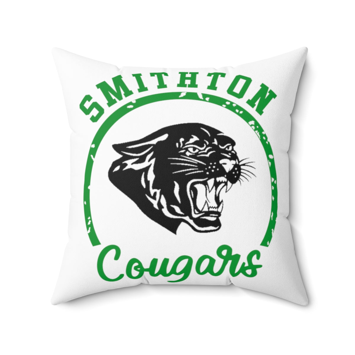 Smithton Cougars Spun Polyester Square Pillow
