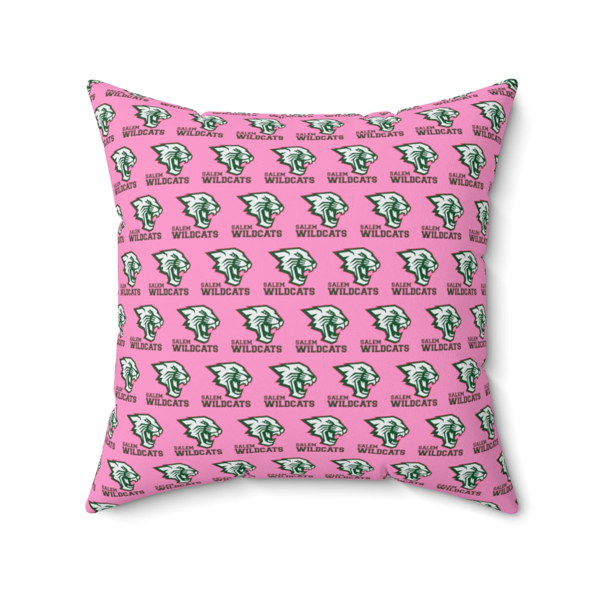 Pink Salem Wildcats Spun Polyester Square Pillow