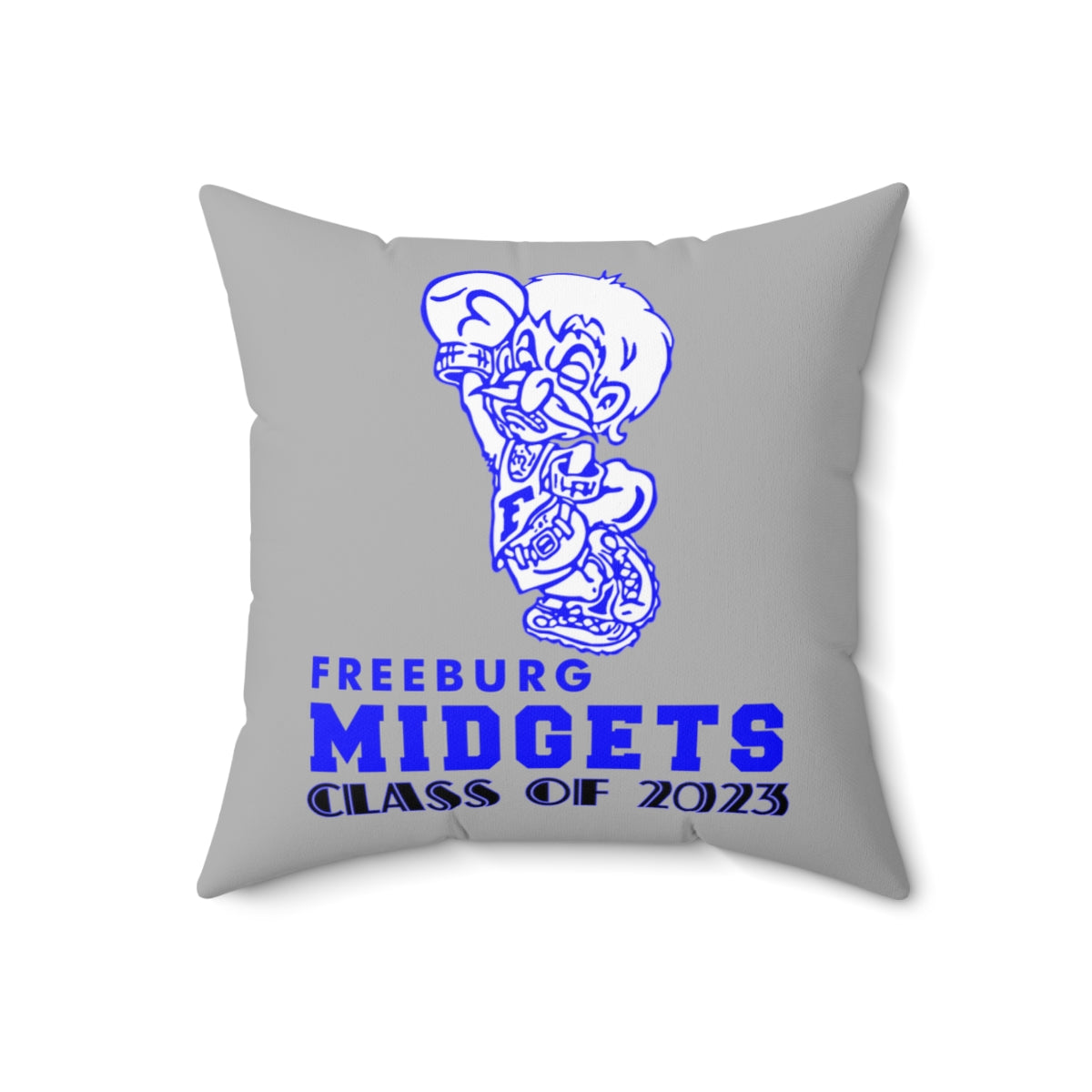 Gray Freeburg Midgets Class of 2023 Spun Polyester Square Pillow