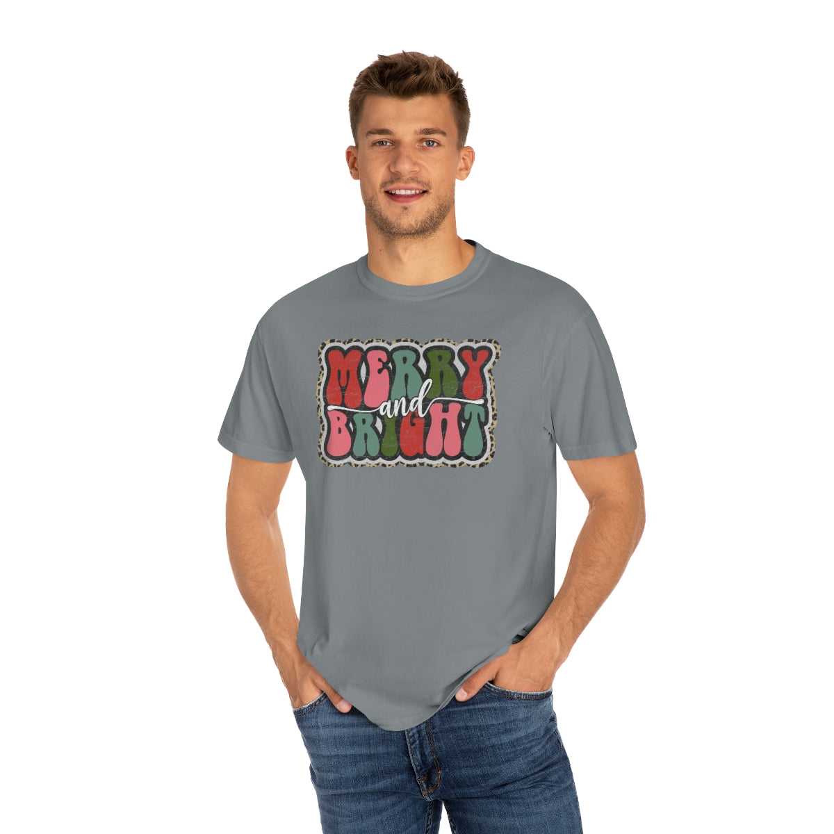 Merry and Bright Unisex Garment-Dyed Comfort Colors PREMIUM T-shirt
