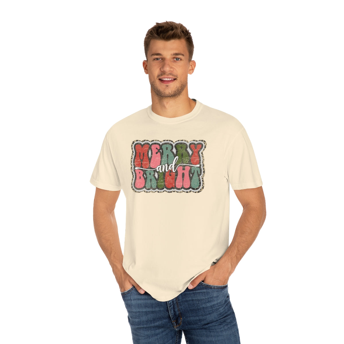 Merry and Bright Unisex Garment-Dyed Comfort Colors PREMIUM T-shirt