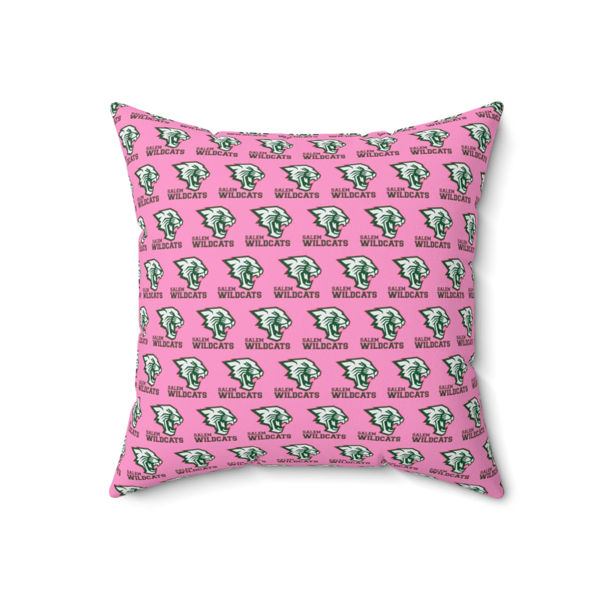 Pink Salem Wildcats Spun Polyester Square Pillow