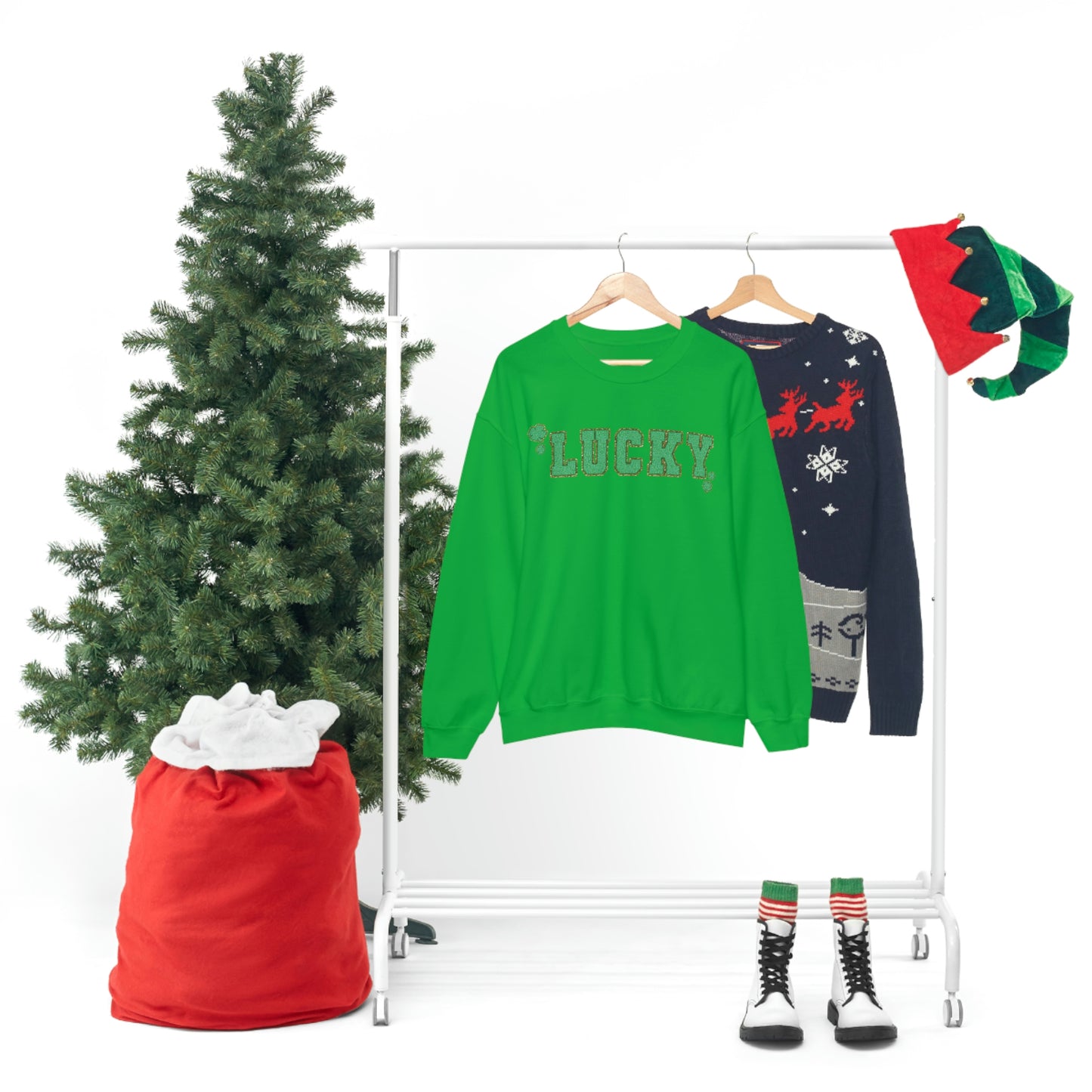 St. Patrick's Day "Lucky" Design Unisex Heavy Blend Crewneck Sweatshirt