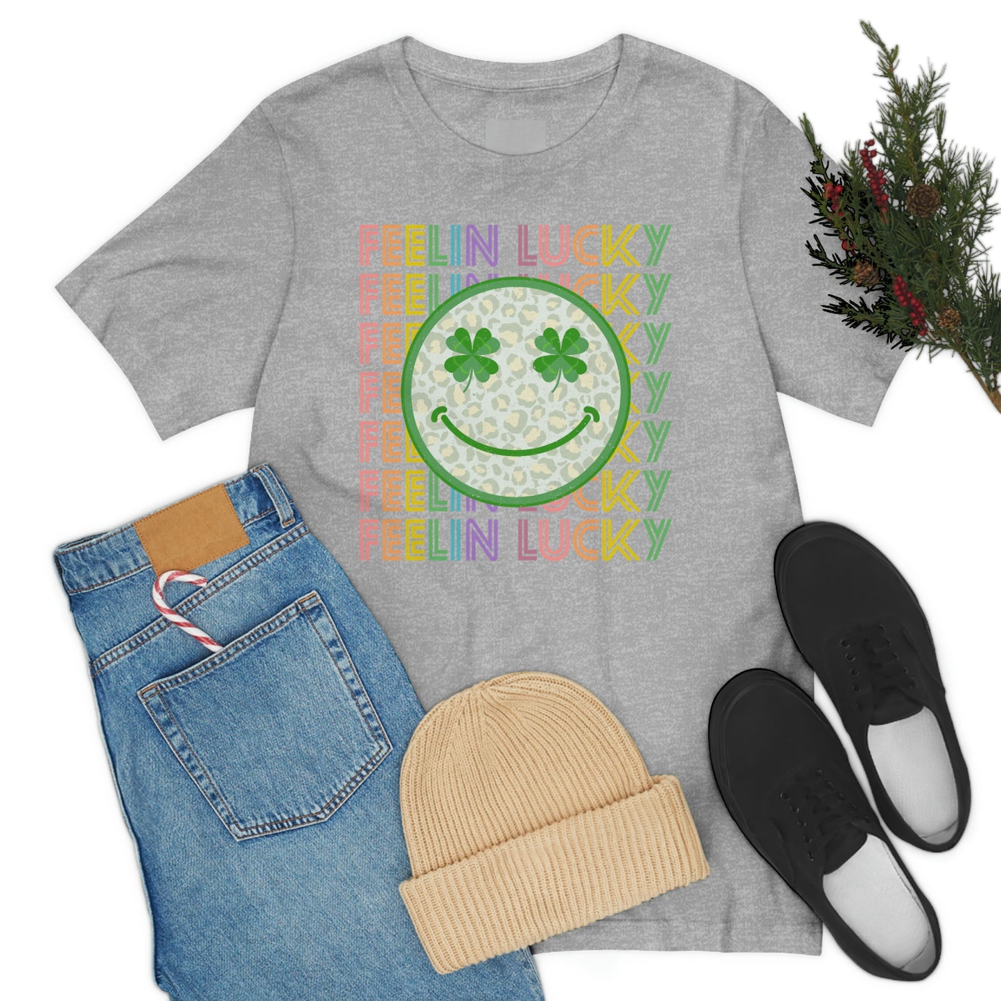 St. Patrick's Day "Feelin Lucky" Unisex Jersey Short Sleeve Tee