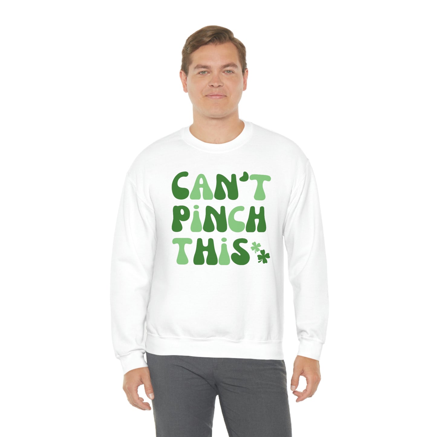 St. Patrick's Day "Can't Pinch This" Design Unisex Heavy Blend Crewneck Sweatshirt