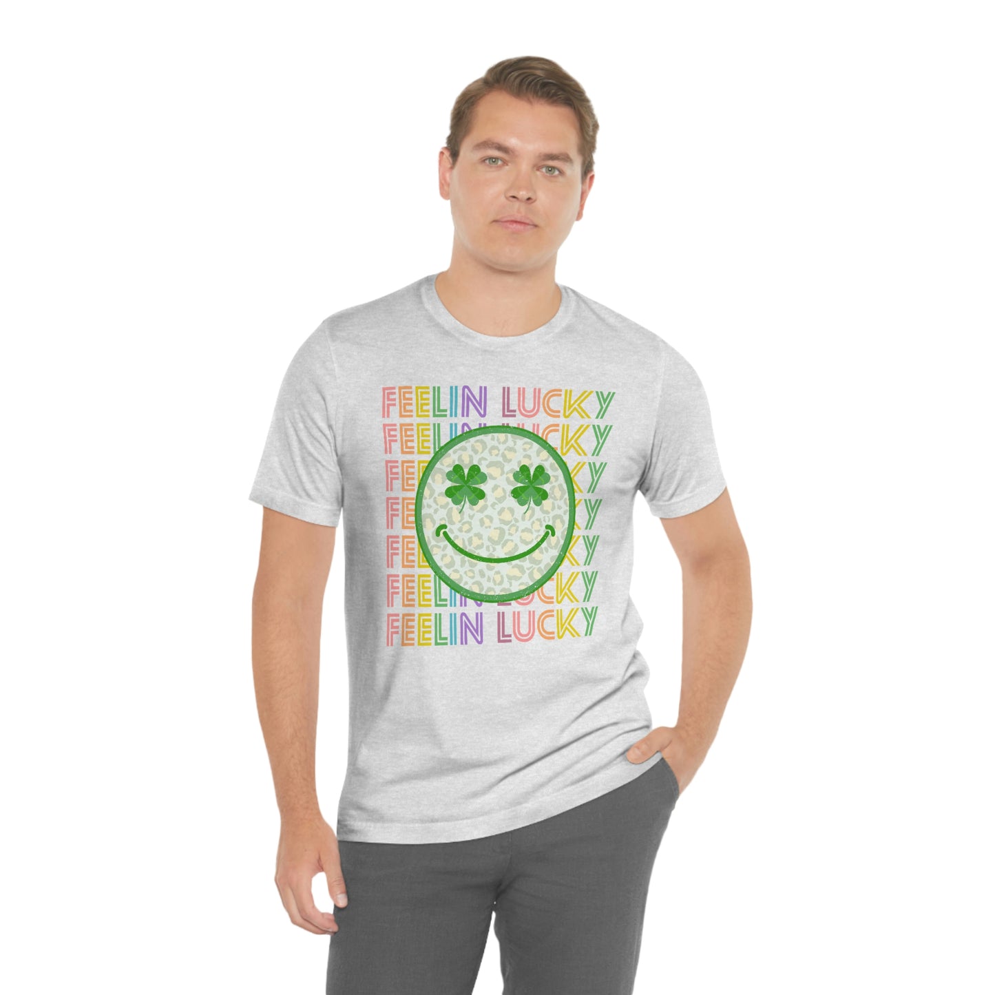 St. Patrick's Day "Feelin Lucky" Unisex Jersey Short Sleeve Tee