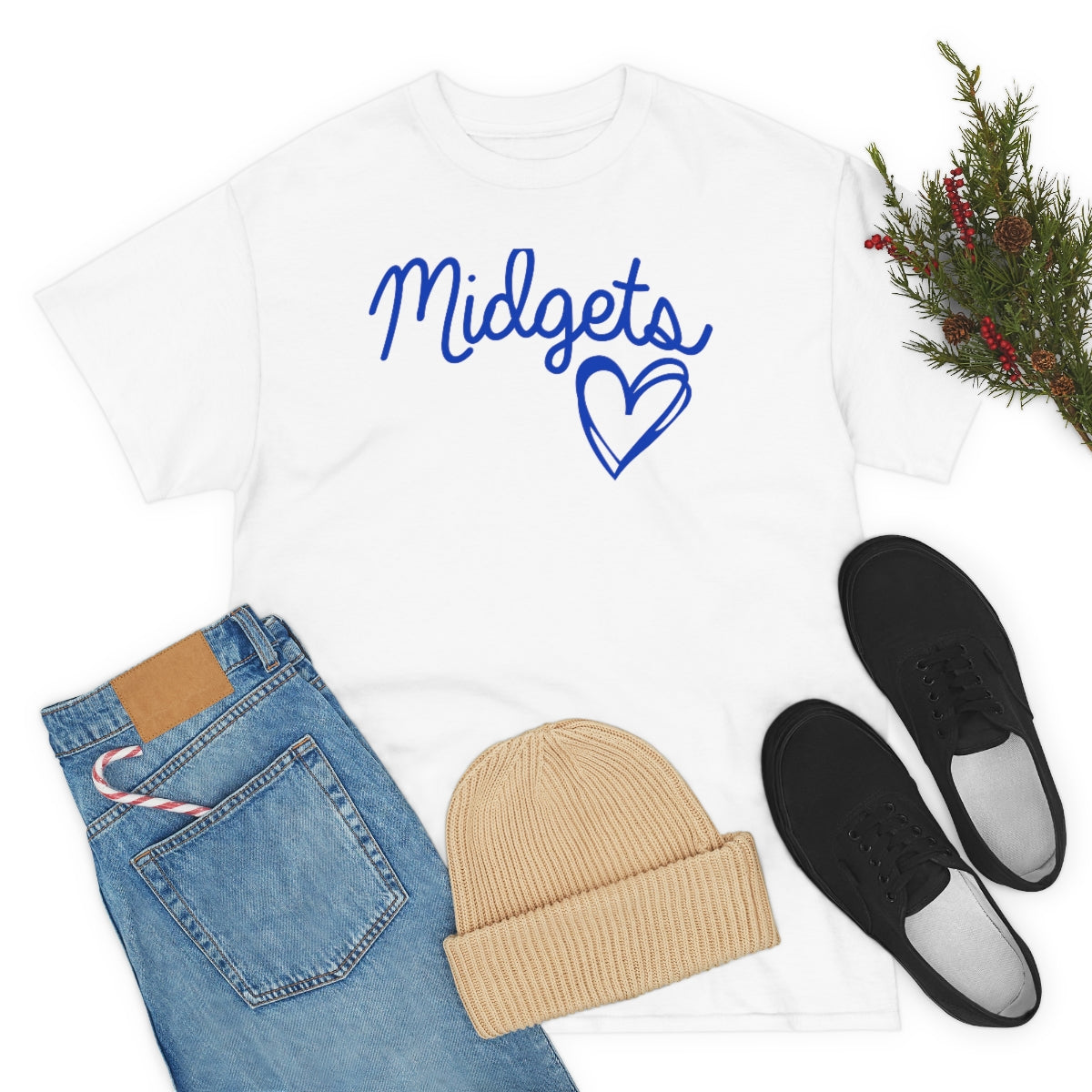 Midget Blue Heart Unisex Heavy Cotton Tee