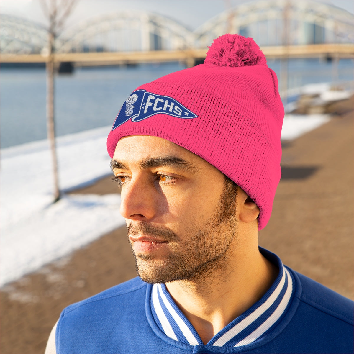 Freeburg Midget Pennant Pom Pom Beanie