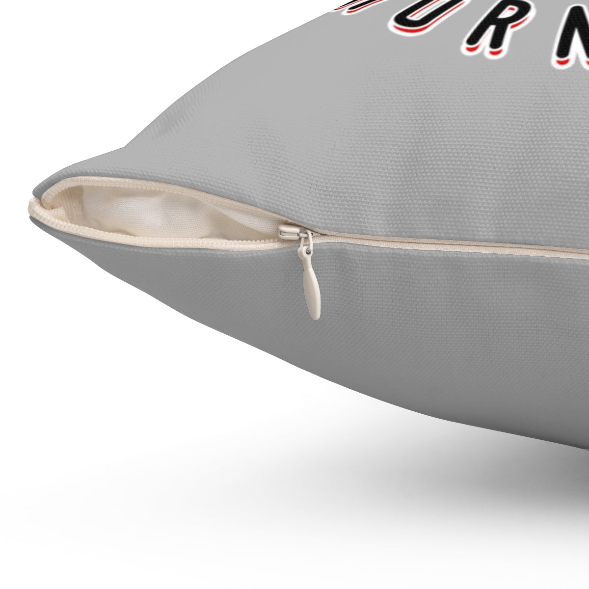 Light Gray Freeburg Masked Hornet Spun Polyester Square Pillow