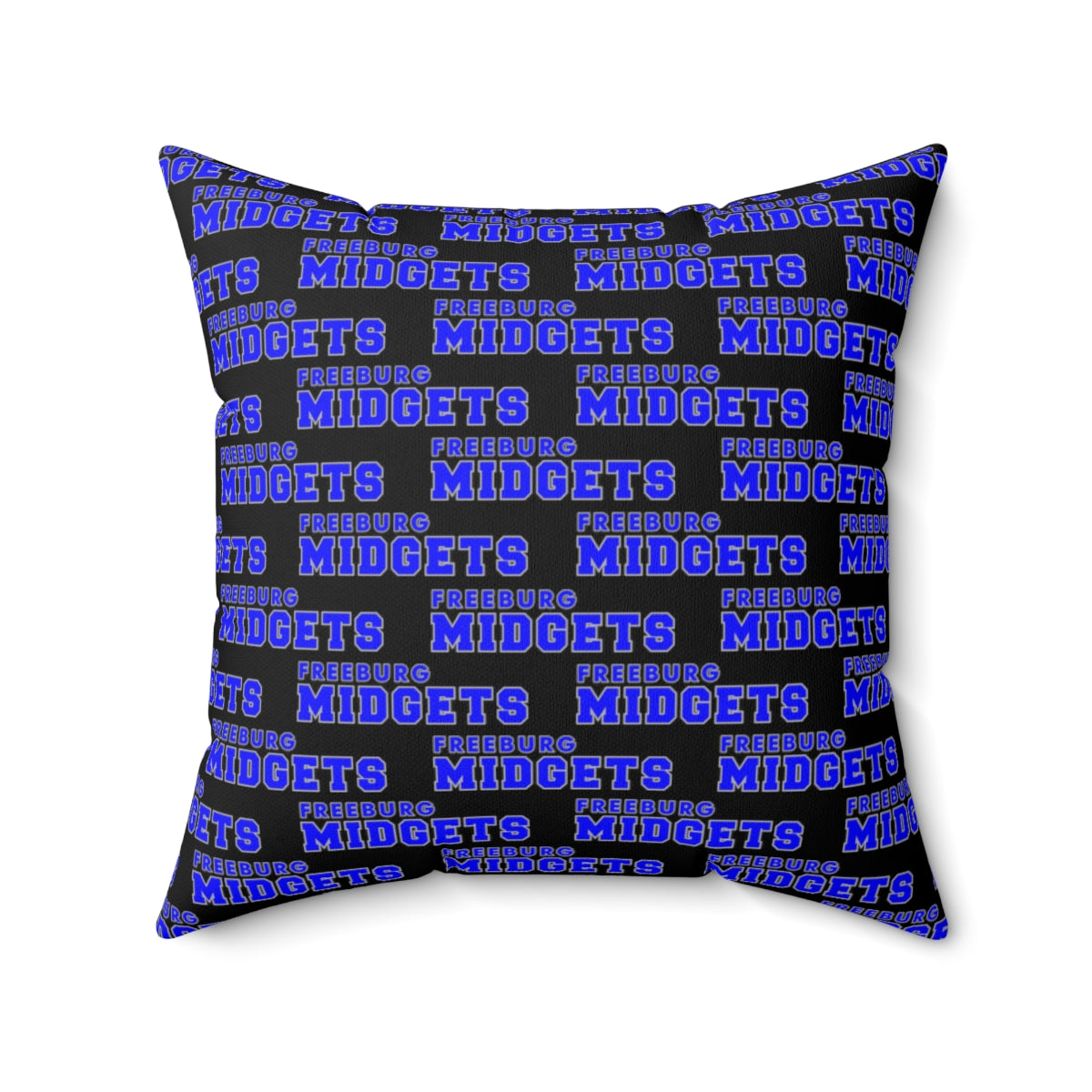 Black Freeburg Midgets Spun Polyester Square Pillow