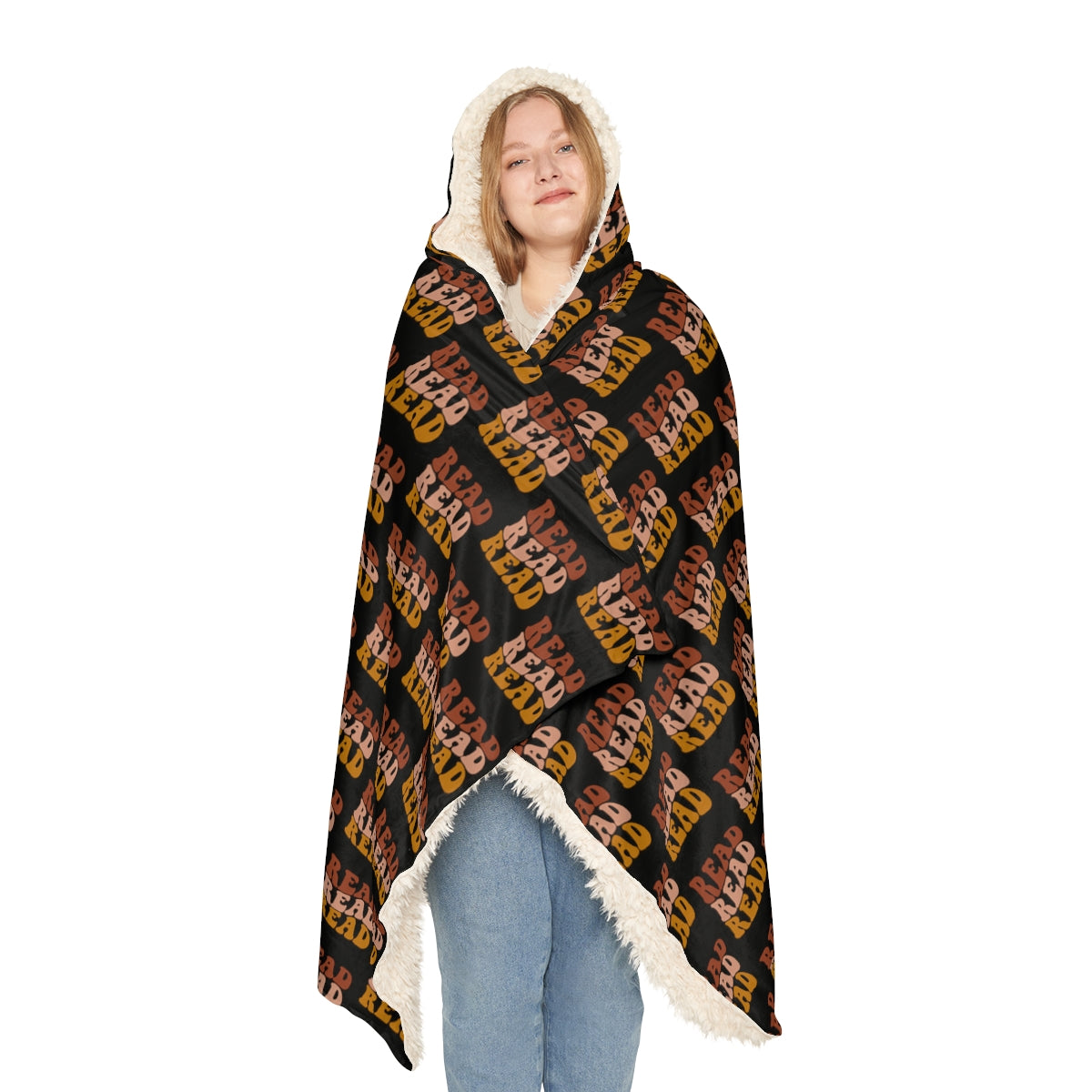 Black "Read Read Read" Snuggle Blanket