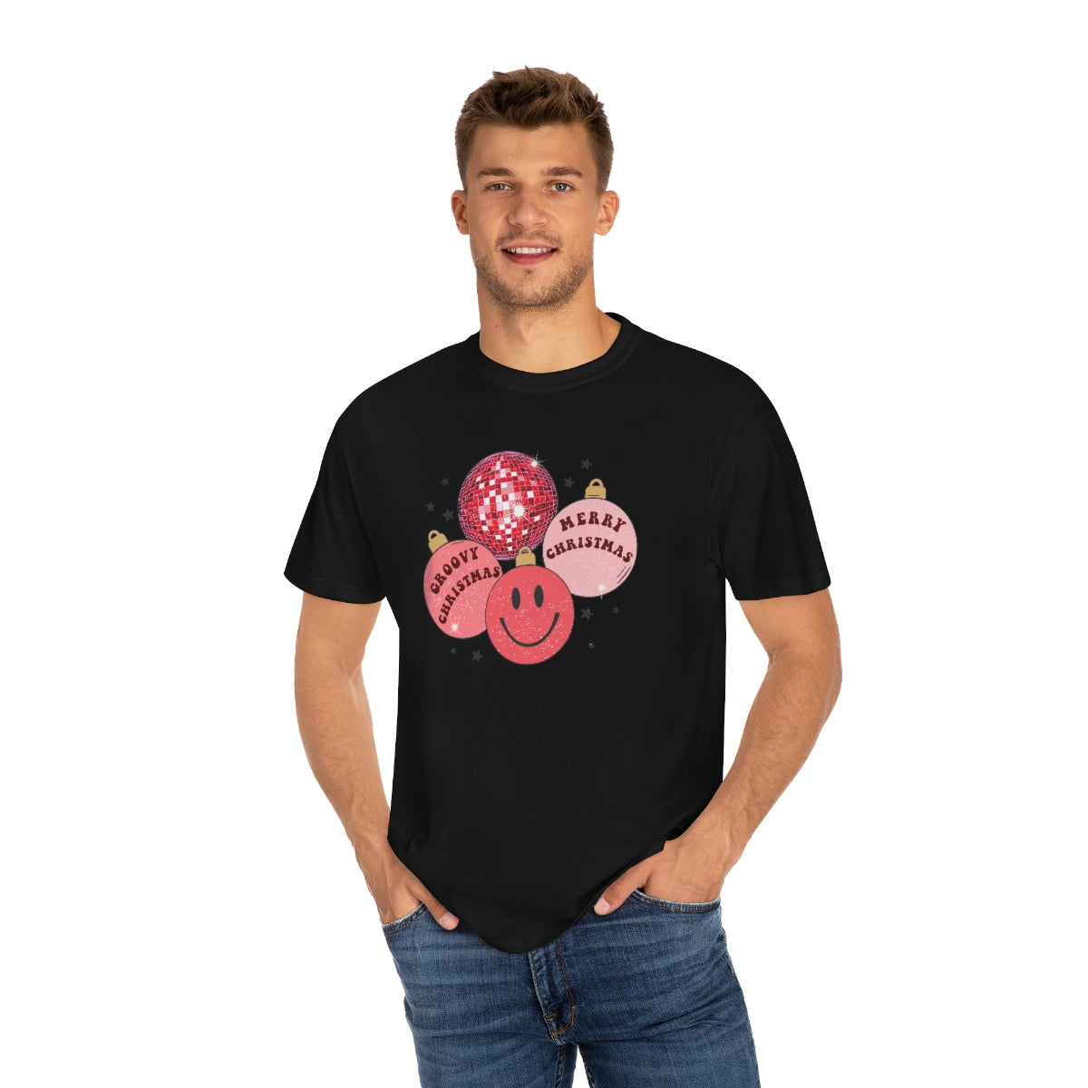 Groovy Christmas Unisex Garment-Dyed Comfort Colors PREMIUM T-shirt