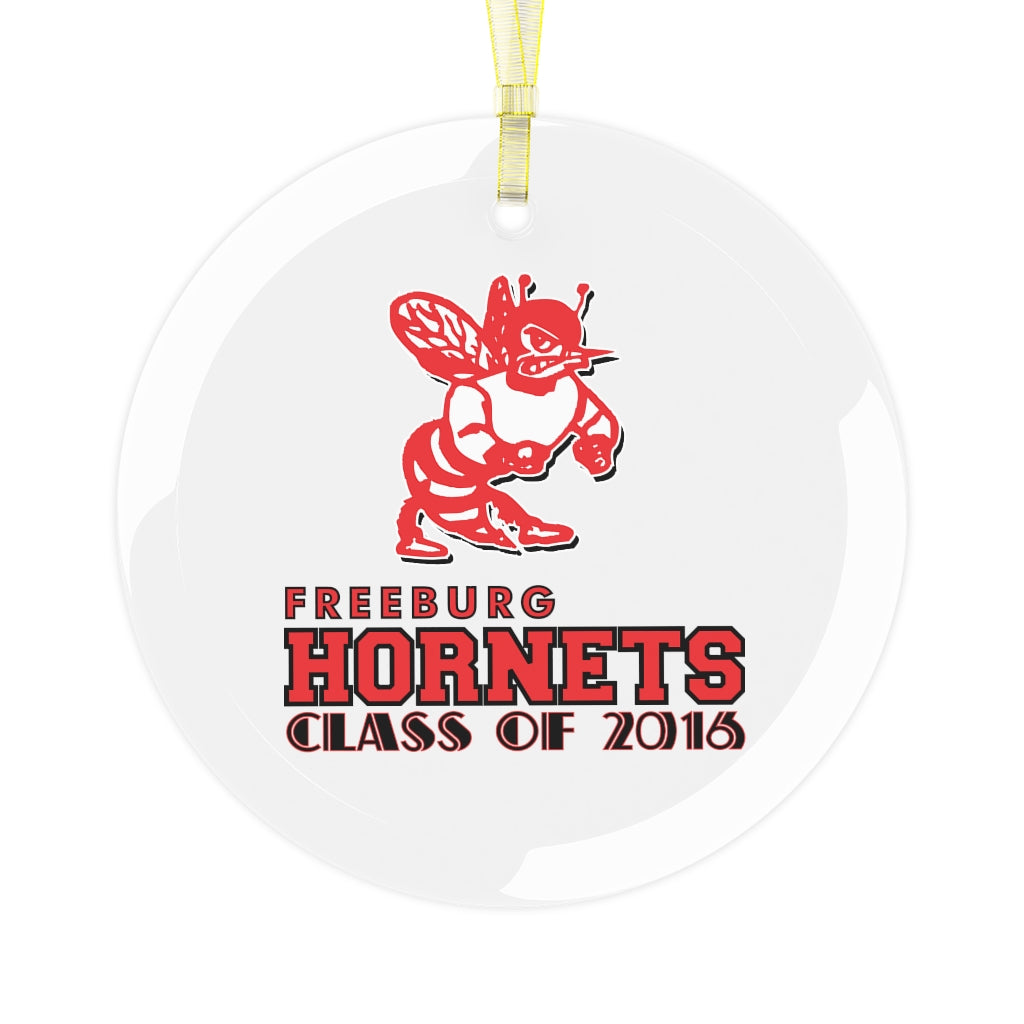 Freeburg Hornet Glass Ornament - Class of 2016