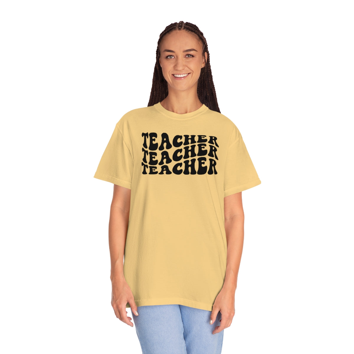 Teacher Black Print Unisex Garment-Dyed PREMIUM T-shirt