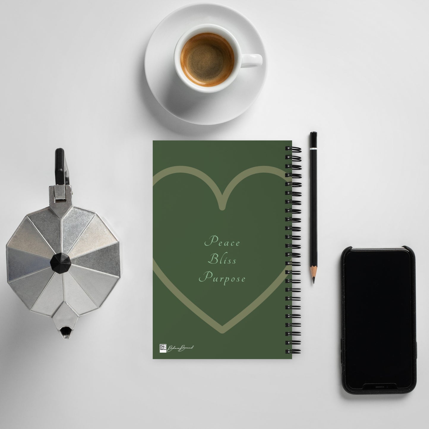 Rustic Fern Spiral notebook