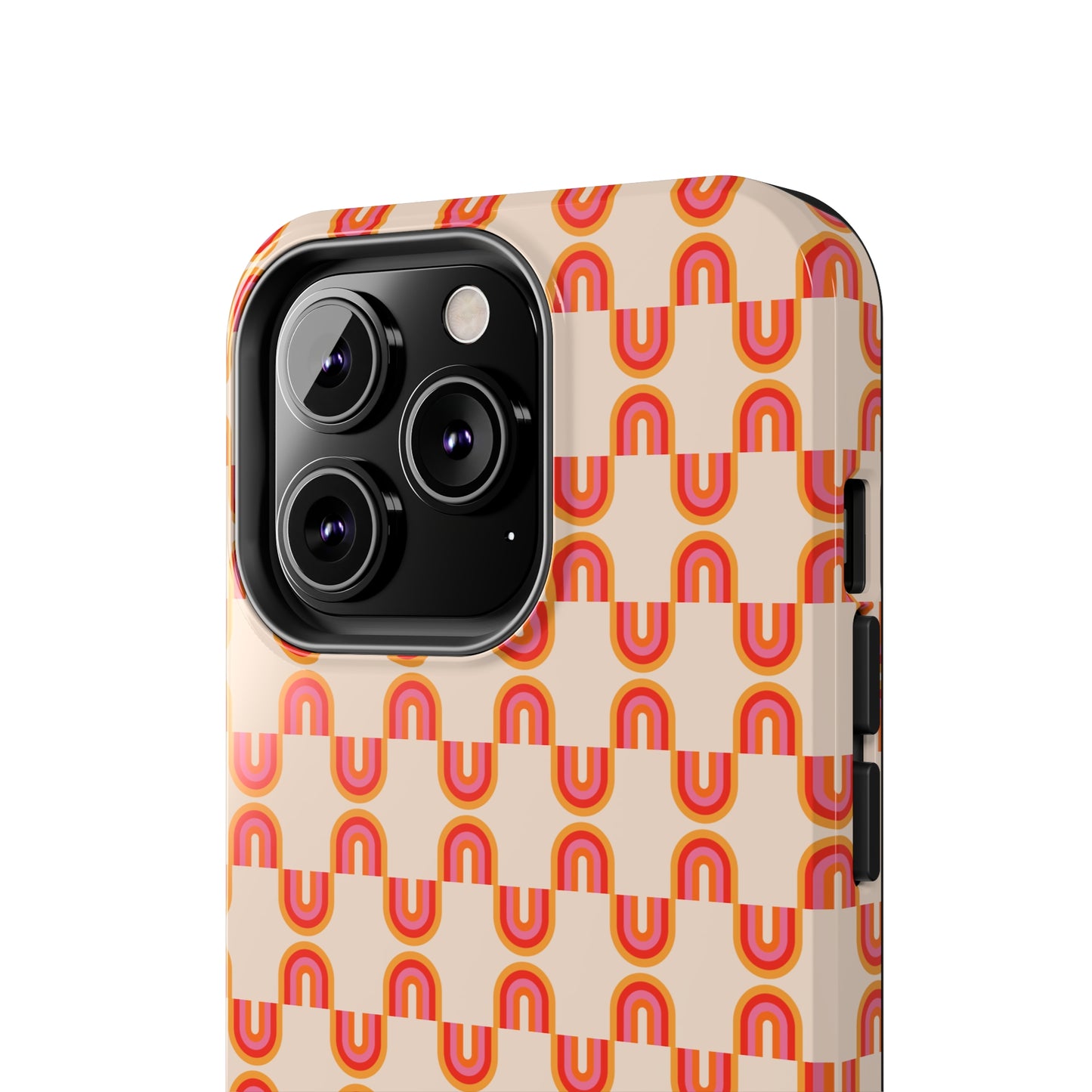 Retro Red Rainbow Pattern Tough Phone Cases