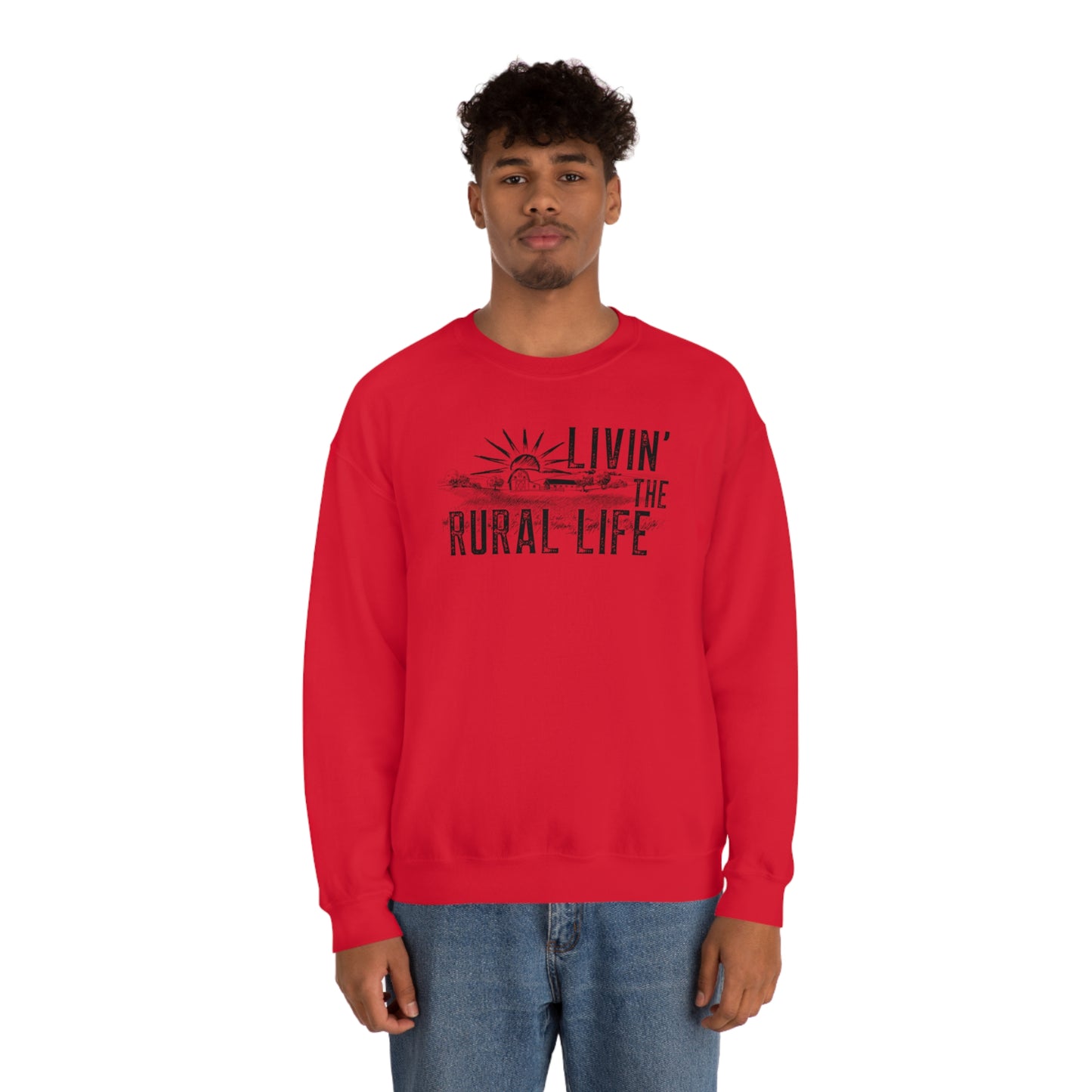 "Livin' the Rural Life" - Unisex Heavy Blend™ Crewneck Sweatshirt