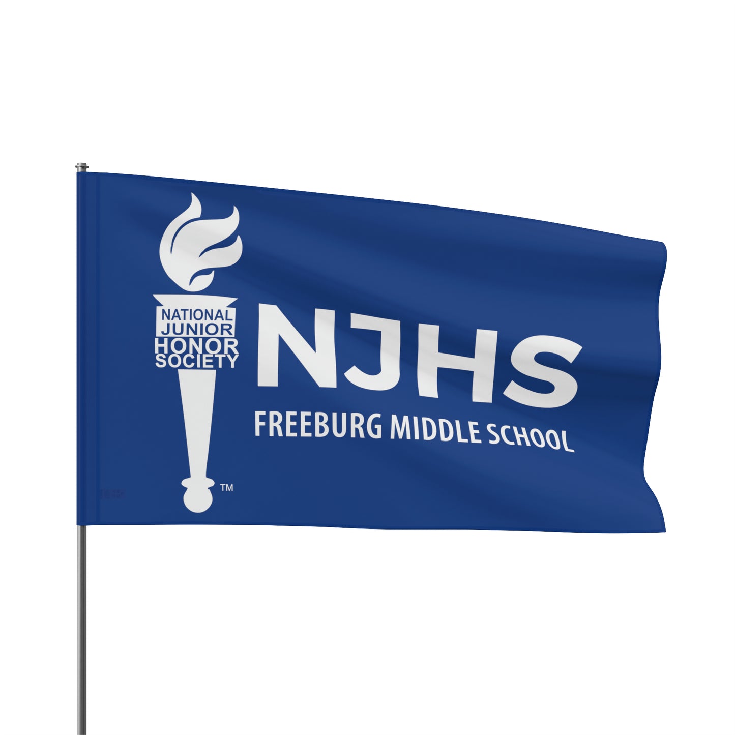 Freeburg Middle School NJHS National Junior Honor Society Flag - Royal Blue