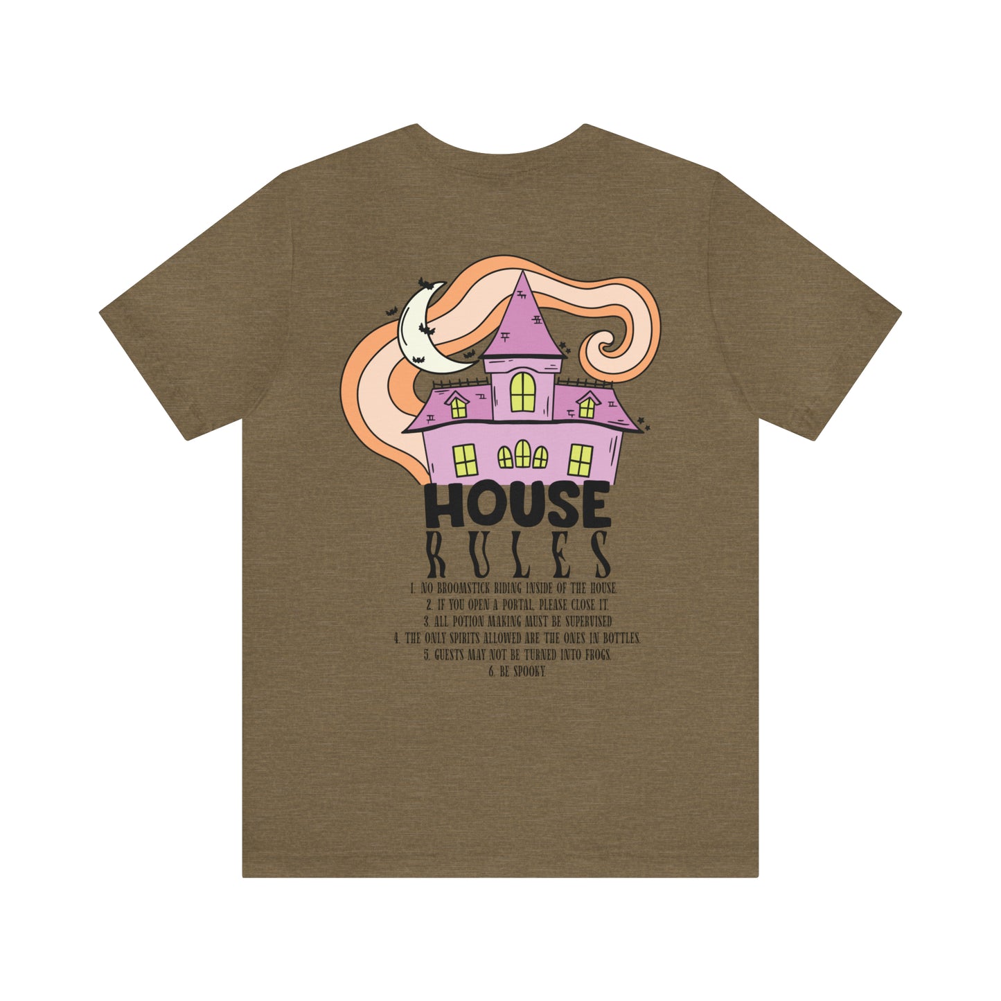 Haunted House Rules (Front and Back Design) Halloween T-Shirt