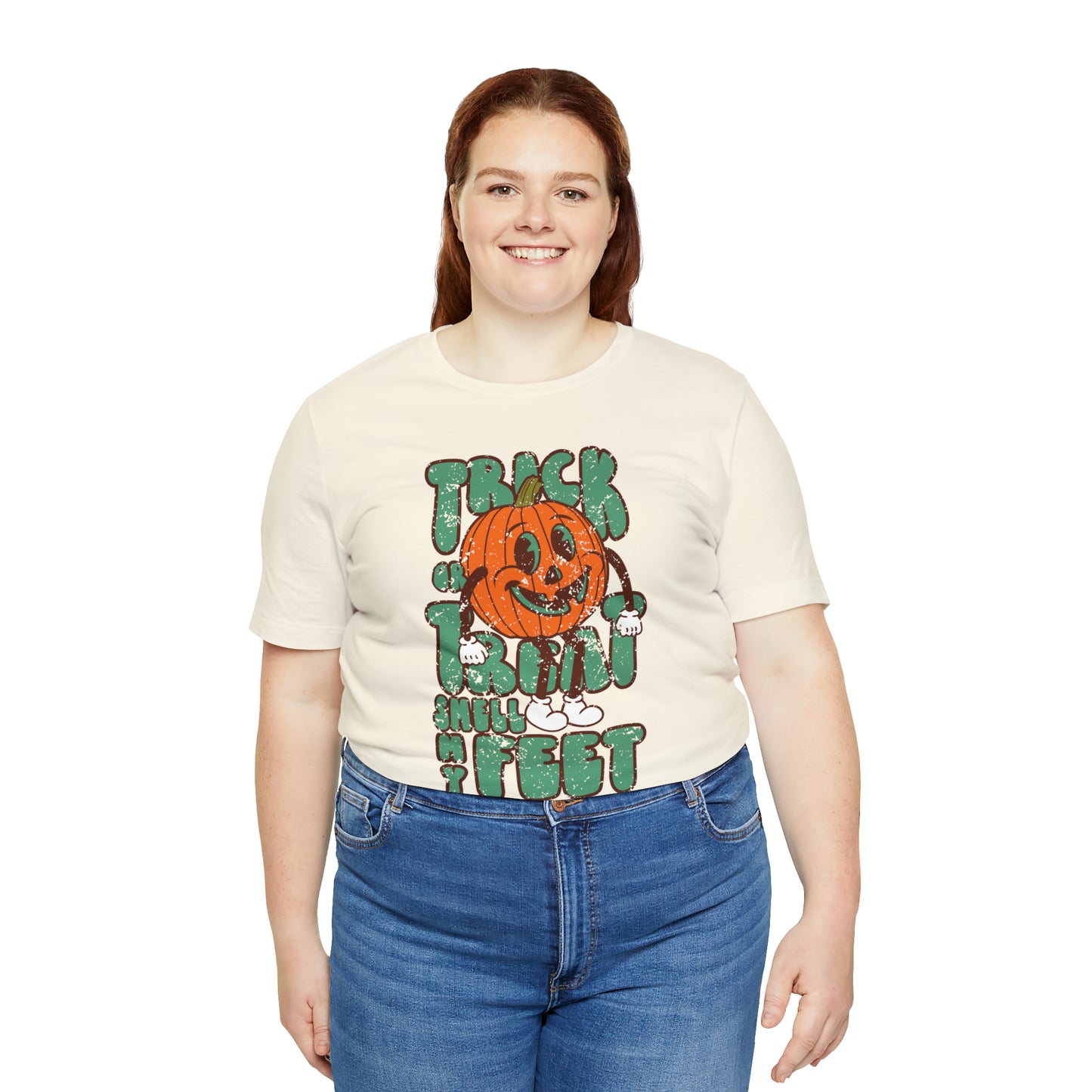 Distressed Trick or Treat Smell My Feet T-Shirt