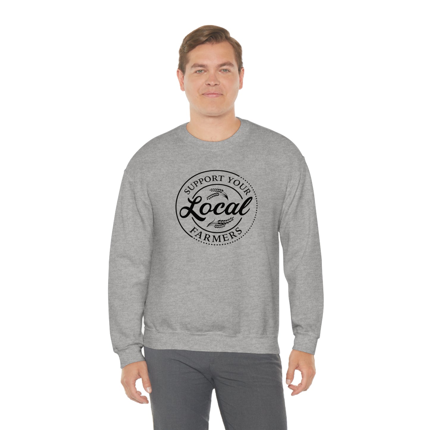 "Support Your Local Farmers" - Unisex Heavy Blend™ Crewneck Sweatshirt