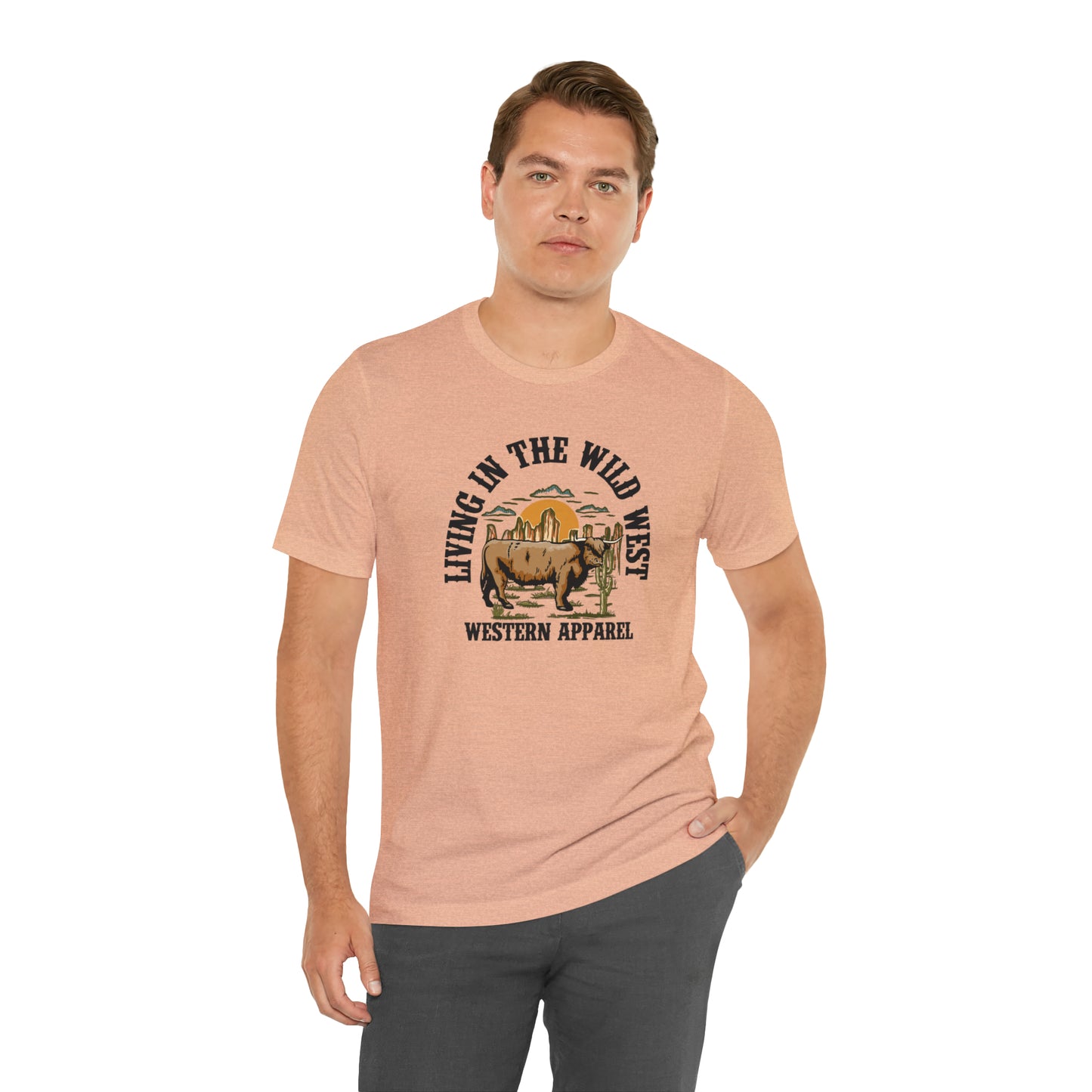 "Living in in the Wildwest" Unisex Jersey Short Sleeve Tee