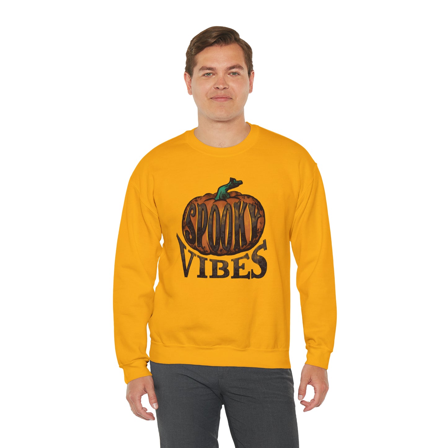 Spooky Vibes Fall Halloween Unisex Heavy Blend™ Crewneck Sweatshirt