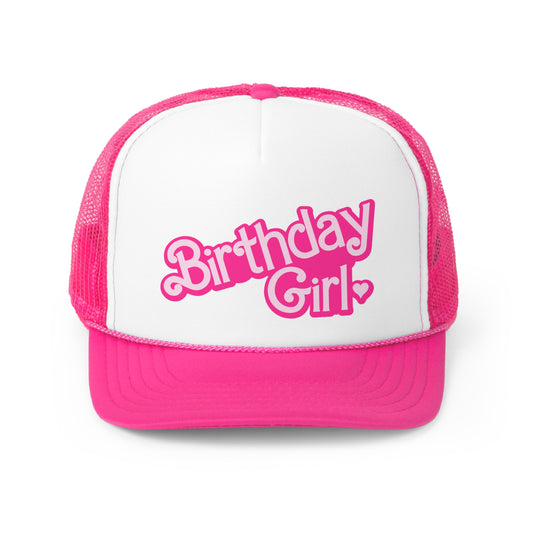 Barbie Birthday Girl Tall Trucker Caps