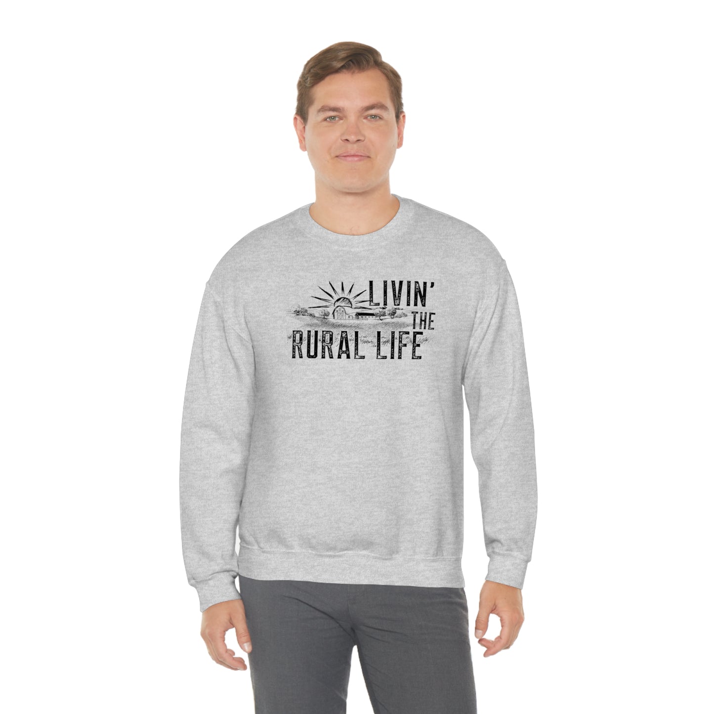 "Livin' the Rural Life" - Unisex Heavy Blend™ Crewneck Sweatshirt