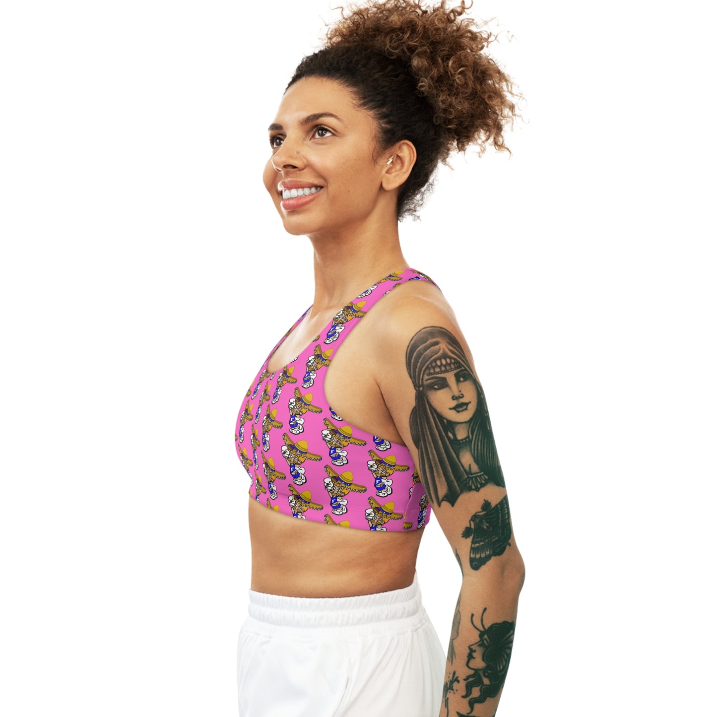 Sombrero Midget Seamless Sports Bra - Neon Pink