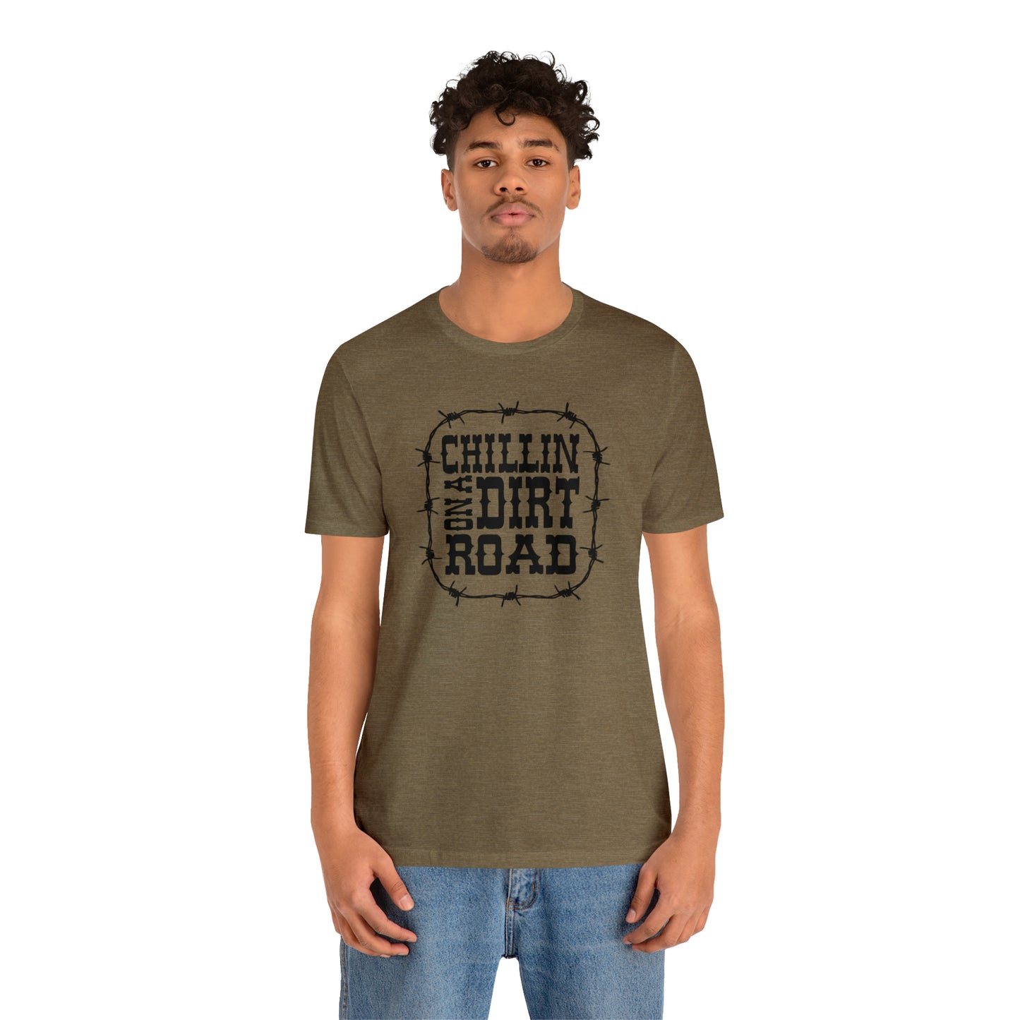 "Chillin' on a Dirt Road" Unisex Jersey Short Sleeve Tee