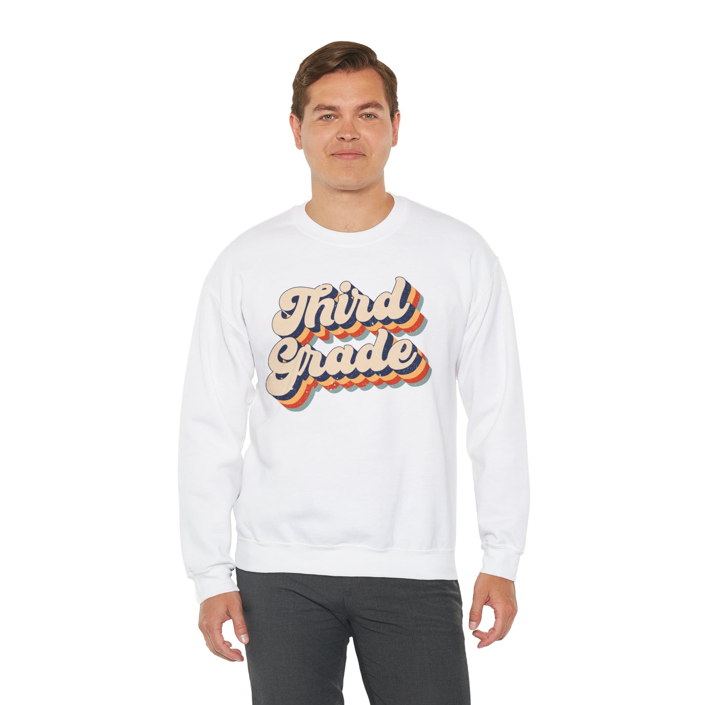 Retro Third Grade Unisex Heavy Blend™ Crewneck Sweatshirt