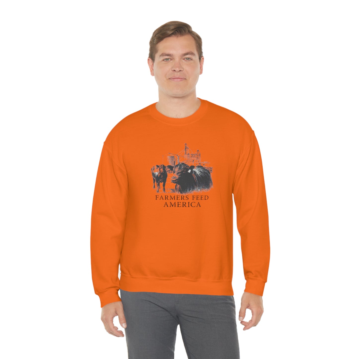 "Farmers Feed America" - Unisex Heavy Blend™ Crewneck Sweatshirt