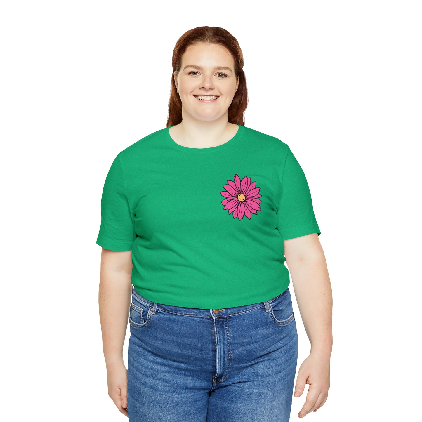 TWO SIDED Positive Energy T-Shirt (Flower on Front - Positive Energy on Back) Christian T-Shirt