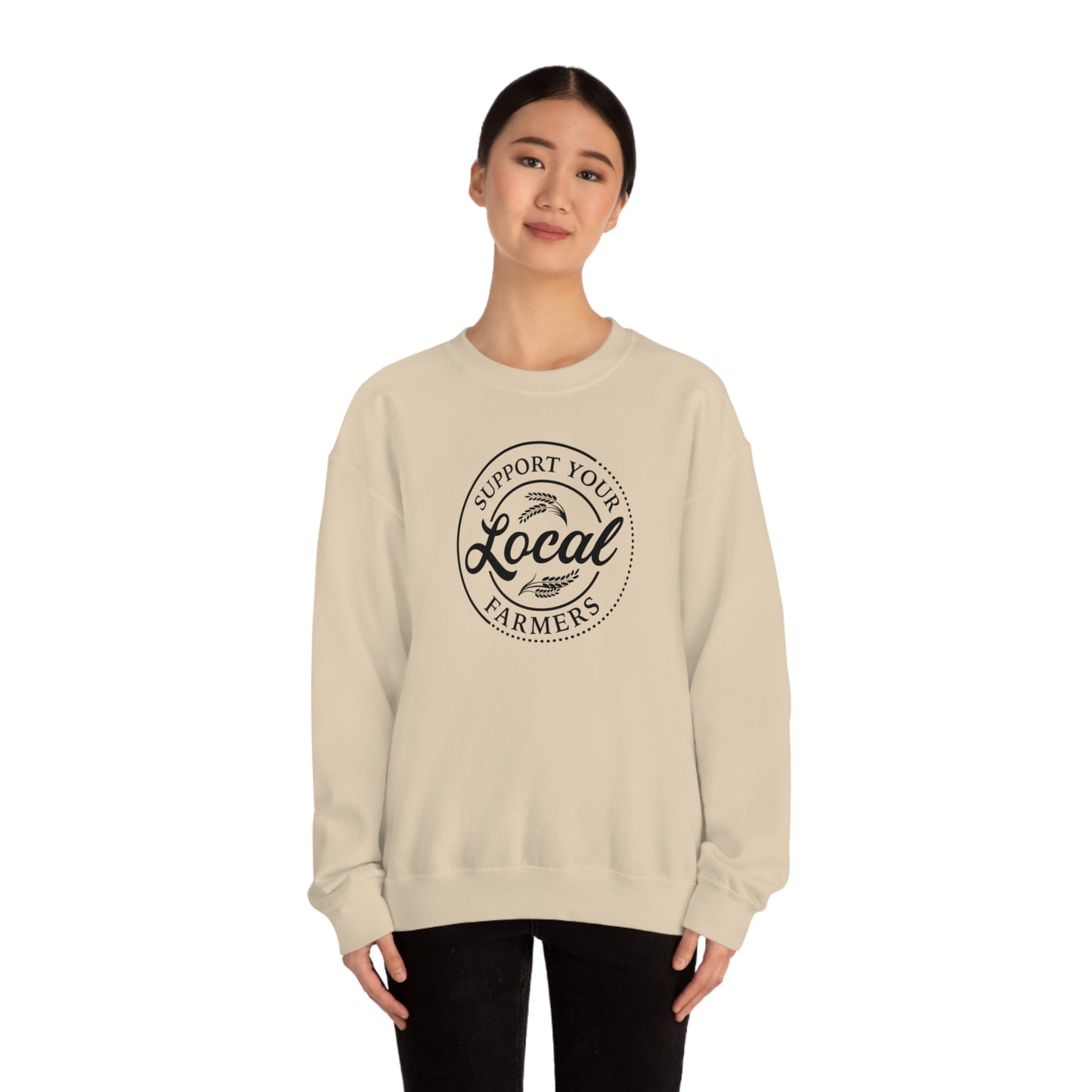 "Support Your Local Farmers" - Unisex Heavy Blend™ Crewneck Sweatshirt