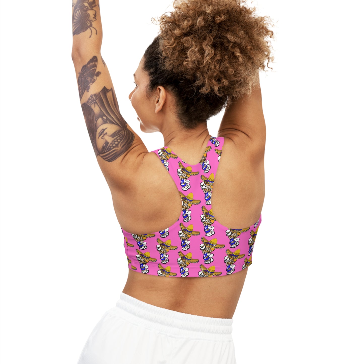 Sombrero Midget Seamless Sports Bra - Neon Pink