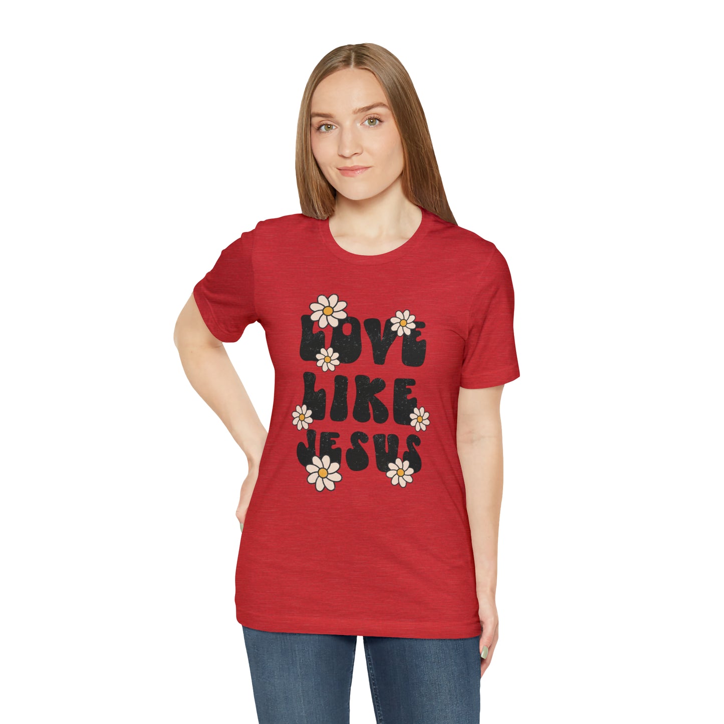 Distressed Daisy Love Like Jesus T-Shirt