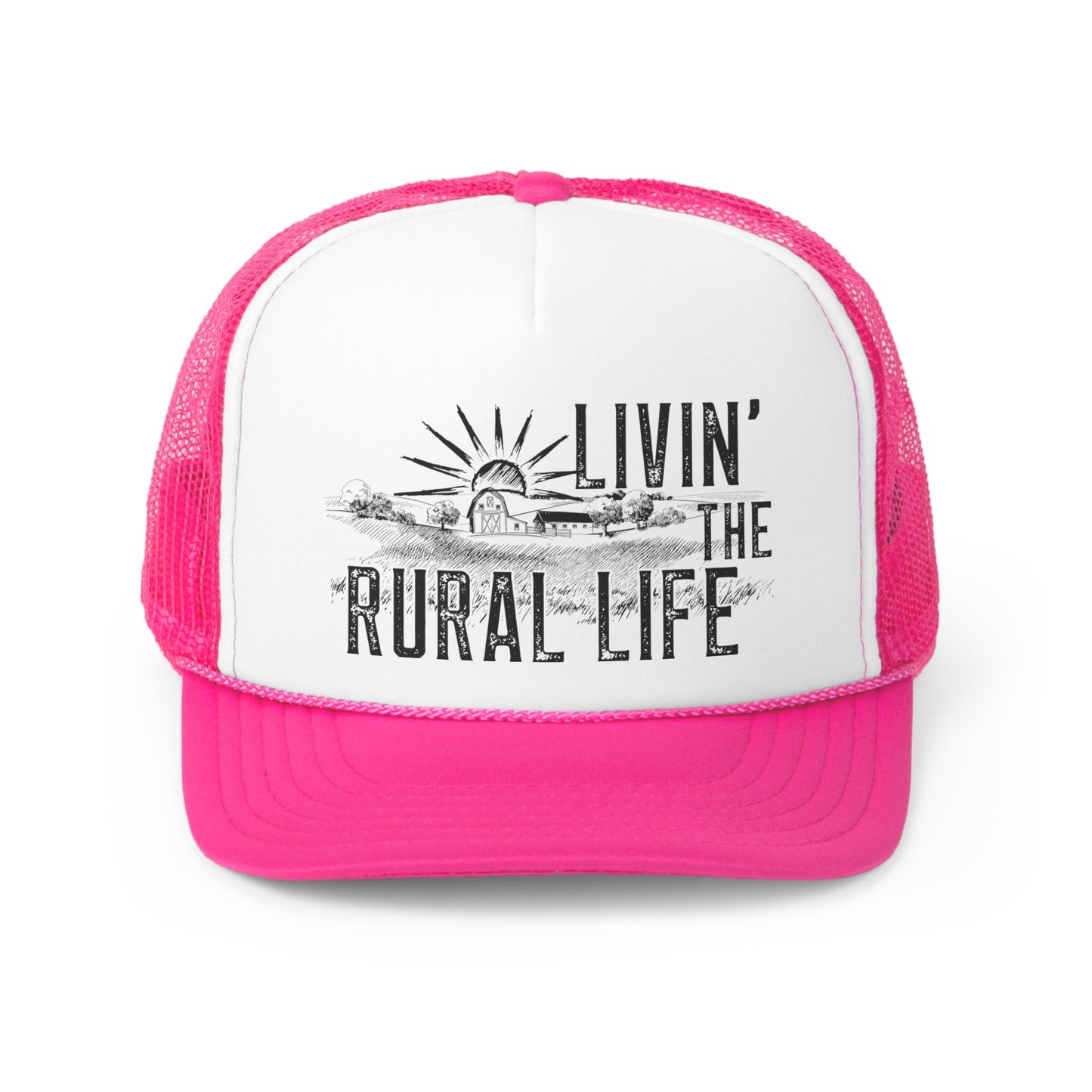 Living the Rural Life Tall Trucker Caps