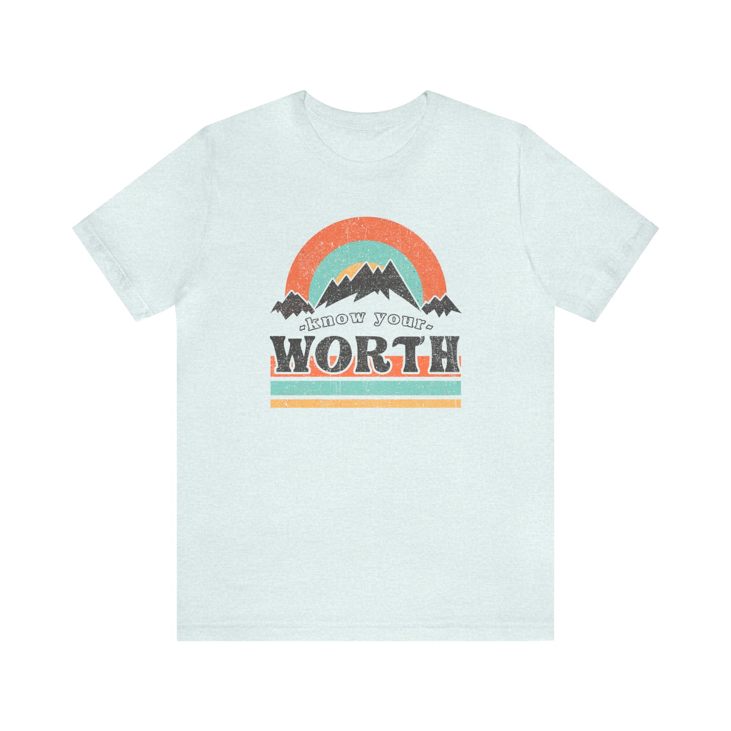 "Know Your Worth" Unisex Jersey Short Sleeve Tee