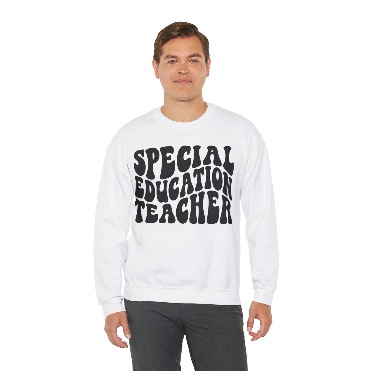 Special Education Teacher Black Logo Unisex Heavy Blend™ Crewneck Sweatshirt