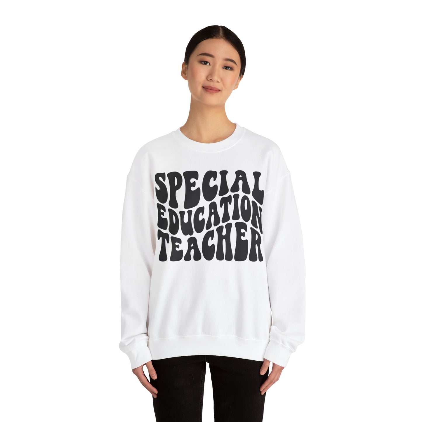 Special Education Teacher Black Logo Unisex Heavy Blend™ Crewneck Sweatshirt