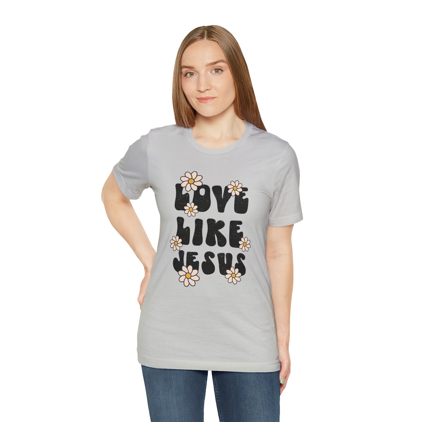 Distressed Daisy Love Like Jesus T-Shirt