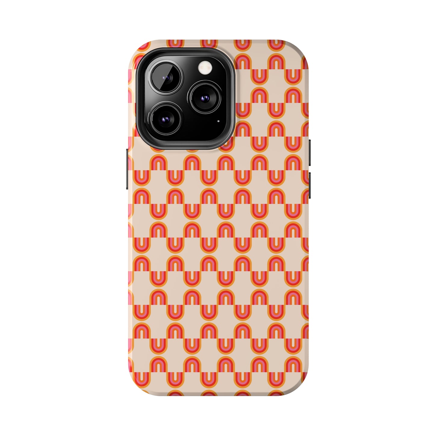 Retro Red Rainbow Pattern Tough Phone Cases